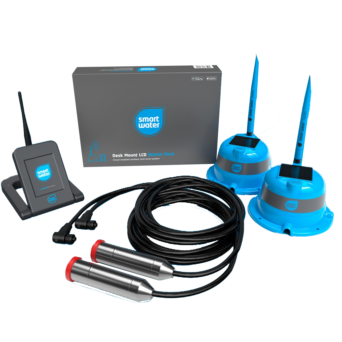 Tank Smart Water Starter Pack with Wall Mount LCD.