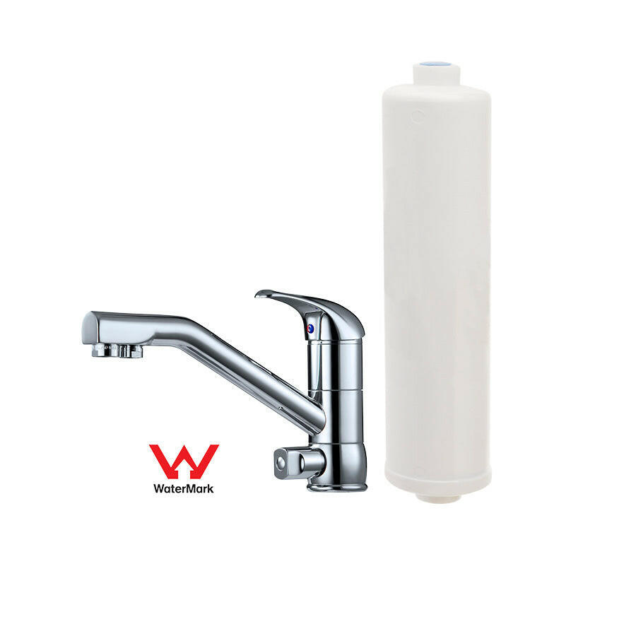 Under Bench KDF Water Filter System with Tri Flo Mixer - Mains Water.