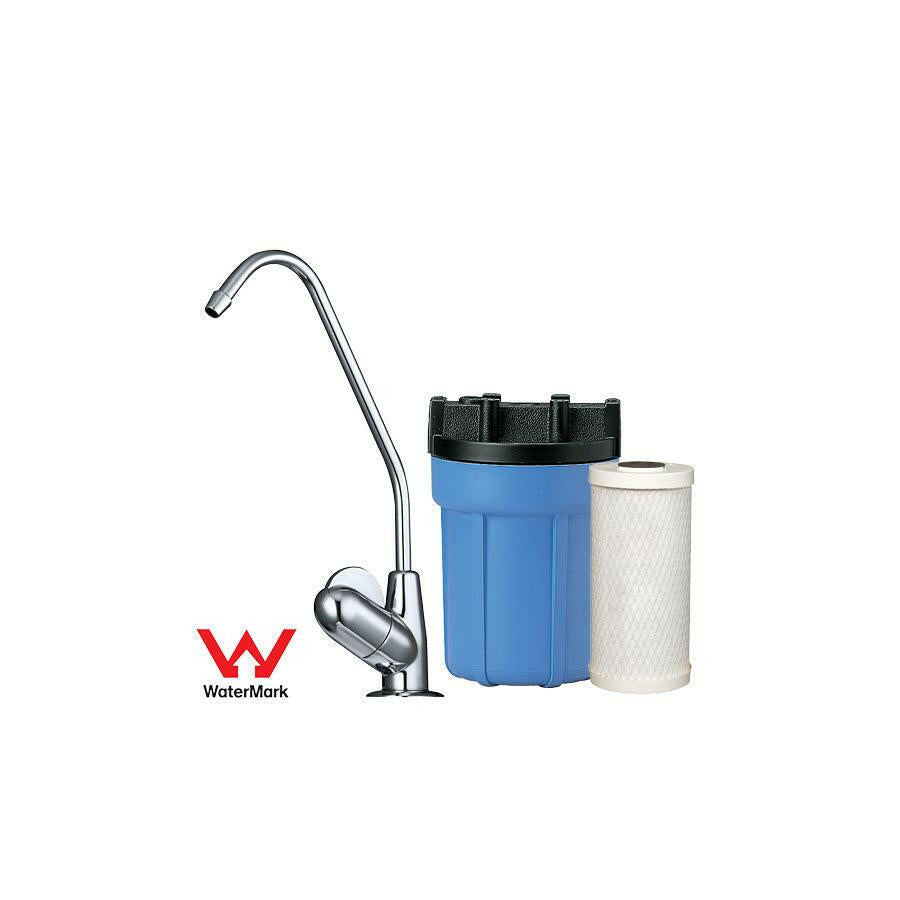 Under Bench Mini Water Filter System with Tap Options.