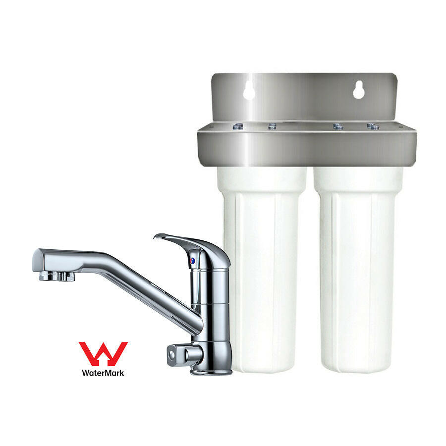 Under Bench "Twin" Water Filter System with Mixer.