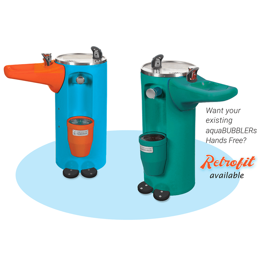 Universal AquaBubbler Pedal Operated Drinking Tap.