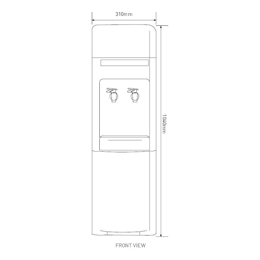 Waterworks "Classic" Freestanding Inline Water Cooler.