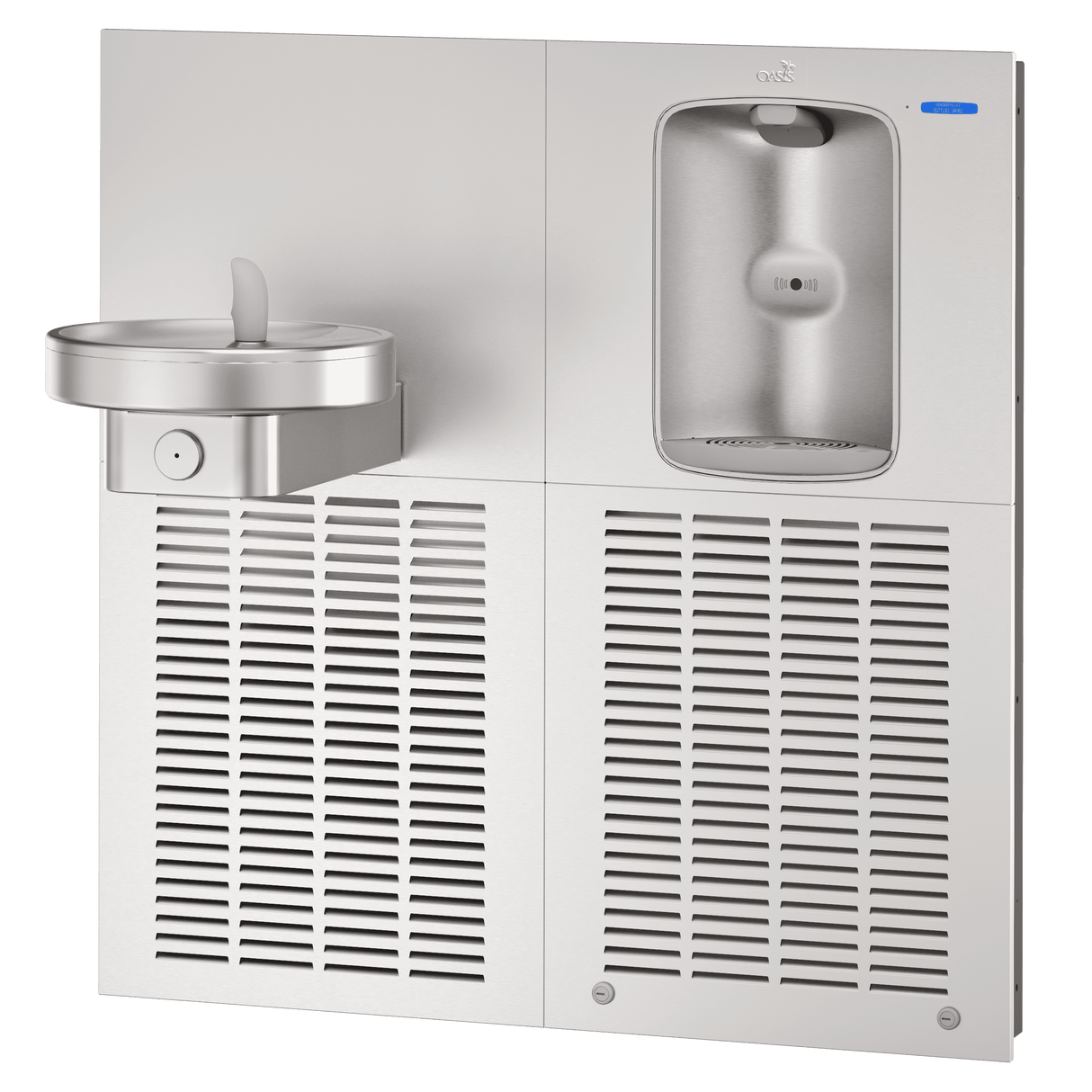 Oasis AquaPointe + Radii Combo In-A-Wall Recessed Contactless Bottle Filler.