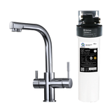 Under Bench High-Flow Filter System with Mixer Sprayer Tap