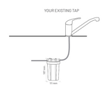 Under Bench Mini Water Filter System with Tap Options.