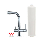 Under Bench KDF Water Filter System with Tri Flo Mixer Sprayer - Mains Water
