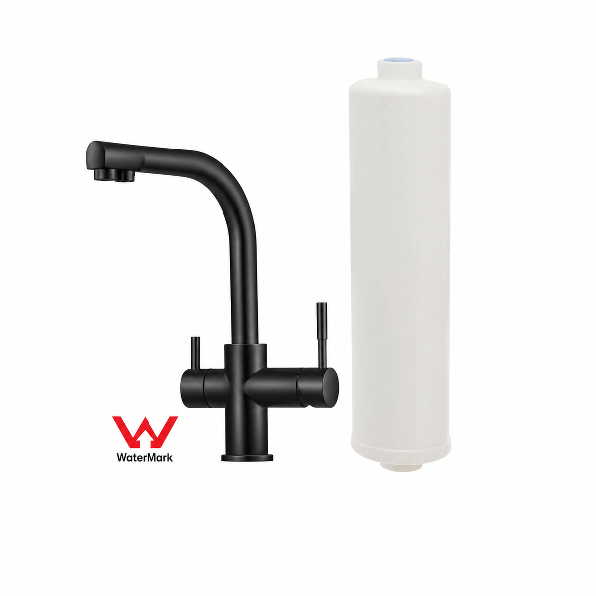 Under Bench KDF Water Filter System with Tri Flo Mixer Sprayer - Mains Water
