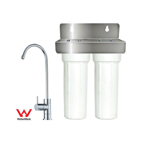 Under Bench "Twin" Water Filter System with Tap.