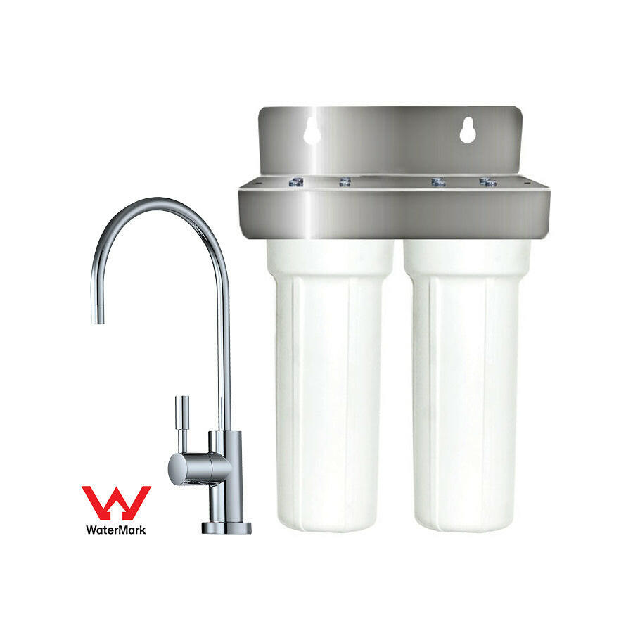 Under Bench "Twin" Water Filter System with Tap.