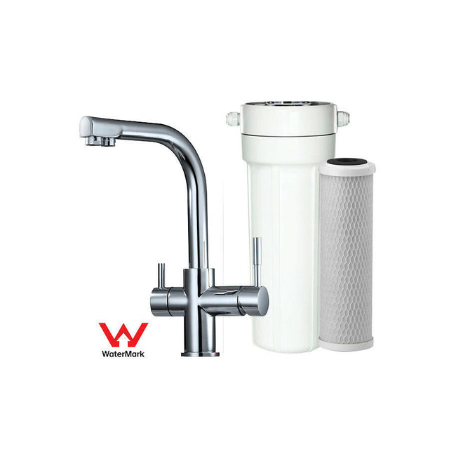 Under Bench KDF/GAC Inline Filter System and Mixer - Mains Water.