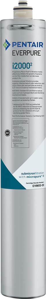 Everpure Submicron Filtration with Micro-Pure II Cartridge.