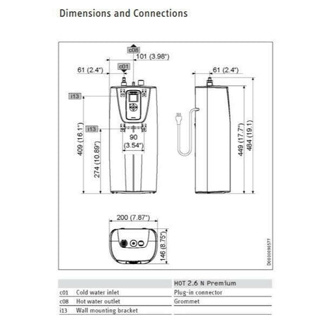 Stiebel Eltron 2.6N Premium Undersink Water Boiler with Tap.