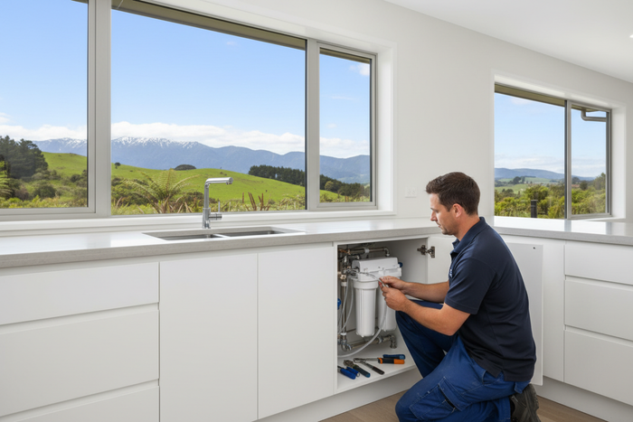 Water Filtration Installation in new zealand home